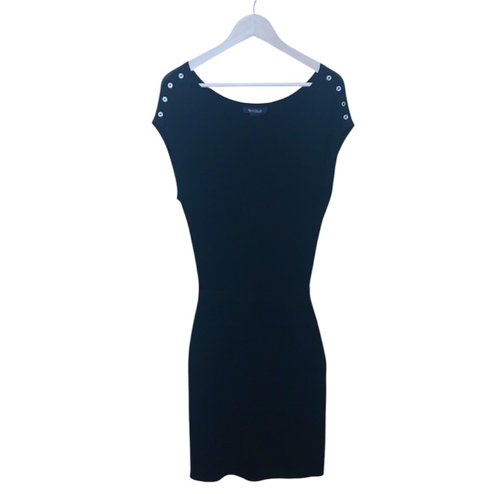 NWT White House Black Market Black Sheath Mini Dress